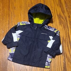 London Fog Navy Hooded Jacket - Boy's 12 Months